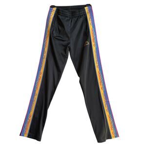 Kappa Logo Tape Flow Track Pants L Black Vintage 90s Streetwear Joggers Size XS